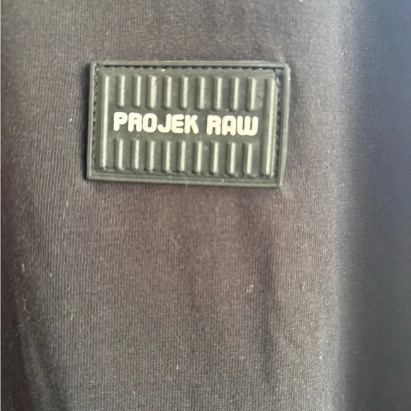 Projek Raw Black Polo Shirt White Accents 1/4 zip Men's size XL Tall Golf - Picture 3 of 10